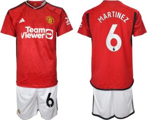 Manchester United Lisandro Martinez #6 Thuis tenue Voetbalshirts 2023-24 Korte Mouw (+ Korte broeken)