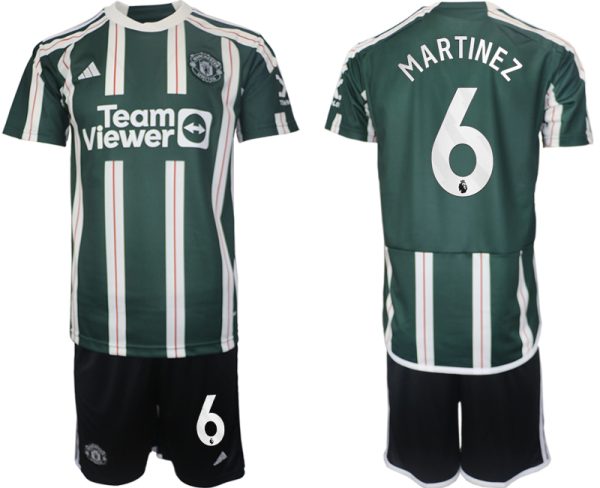 Manchester United Lisandro Martinez #6 Uit tenue Voetbalshirts 2023-24 Korte Mouw (+ Korte broeken)