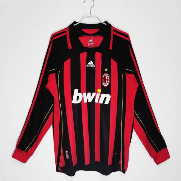 AC Milan 2006/07 Thuis tenue Lange Mouw Voetbalshirts