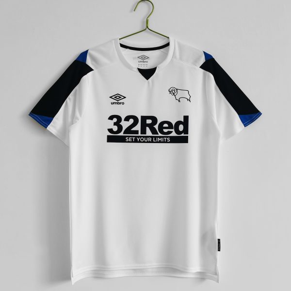 Derby County 2021/22 Thuis tenue Korte Mouw Retro Voetbalshirts