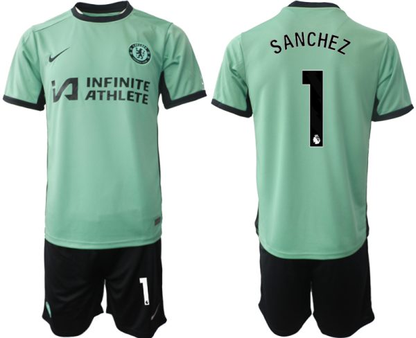 Chelsea Robert Sanchez #1 Derde tenue Mensen 2023-24 Korte Mouw (+ Korte broeken) Voetbalshirts