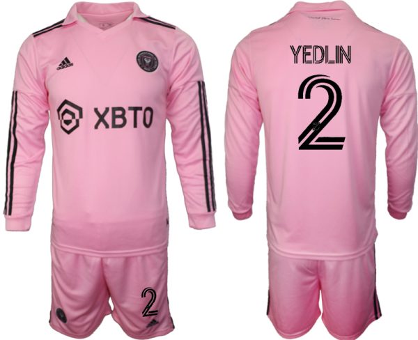 Inter Miami DeAndre Yedlin #2 Thuis tenue Mensen 2023-24 Lange Mouwen (+ Korte broeken) Voetbalshirts