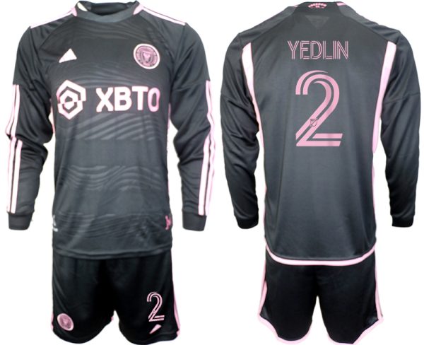 Inter Miami DeAndre Yedlin #2 Uit tenue Mensen 2023-24 Lange Mouwen (+ Korte broeken) Voetbalshirts