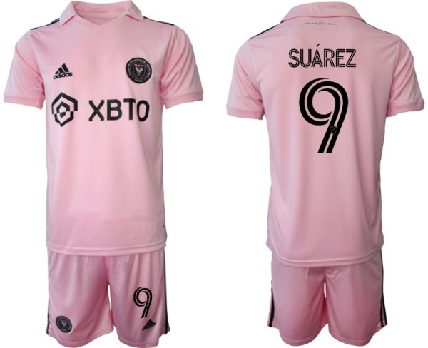 Inter Miami Luis Suarez #9 Thuis tenue Mensen 2023-24 Korte Mouw (+ Korte broeken) Voetbalshirts