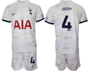 Tottenham Hotspur Oliver Skipp #4 Thuis tenue 2023-24 Mensen Korte Mouw (+ Korte broeken) Voetbalshirts