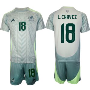 Copa América 2024 Mexico Voetbaltenue 2024/25 Luis Chavez #18 Uit tenue Korte Mouw (+ Korte broeken)