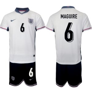 EK 2024 Engeland Voetbaltenue 2024/25 Harry Maguire #6 Thuis tenue Korte Mouw (+ Korte broeken)