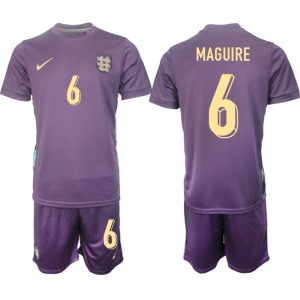 EK 2024 Engeland Voetbaltenue 2024/25 Harry Maguire #6 Uit tenue Korte Mouw (+ Korte broeken)