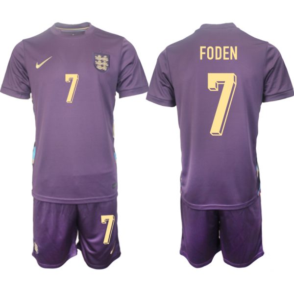 EK 2024 Engeland Voetbaltenue 2024/25 Phil Foden #7 Uit tenue Korte Mouw (+ Korte broeken)