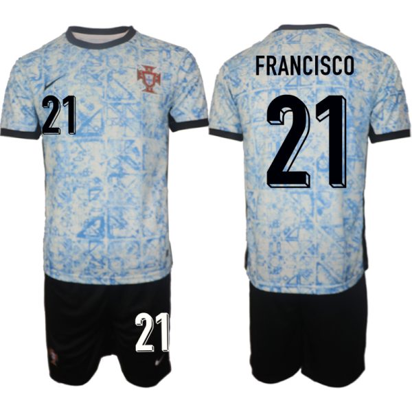 EK 2024 Portugal Voetbaltenue 2024/25 Francisco #21 Uit tenue Korte Mouw (+ Korte broeken)