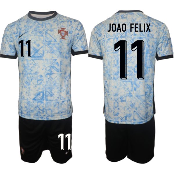 EK 2024 Portugal Voetbaltenue 2024/25 Joao Felix #11 Uit tenue Korte Mouw (+ Korte broeken)