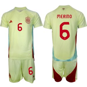 EK 2024 Spanje Voetbaltenue 2024/25 Mikel Merino #6 Uit tenue Korte Mouw (+ Korte broeken)