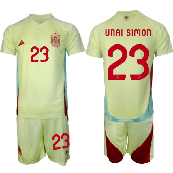 EK 2024 Spanje Voetbaltenue 2024/25 Unai Simon #23 Uit tenue Korte Mouw (+ Korte broeken)