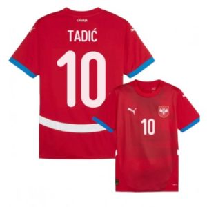 Goedkope EK 2024 Servië Dusan Tadic #10 Thuis tenue Voetbalshirts Korte Mouw Kopen