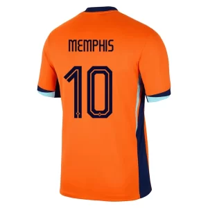 Goedkope Nederland Memphis Depay #10 Voetbaltenue EK 2024 Thuis tenue Korte Mouw Kopen