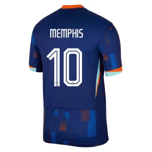 Goedkope Nederland Memphis Depay #10 Voetbaltenue EK 2024 Uit tenue Korte Mouw Kopen