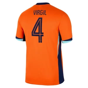 Goedkope Nederland Virgil van Dijk #4 Voetbaltenue EK 2024 Thuis tenue Korte Mouw Kopen
