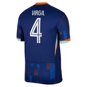 Goedkope Nederland Virgil van Dijk #4 Voetbaltenue EK 2024 Uit tenue Korte Mouw Kopen