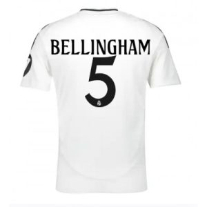 Goedkope Real Madrid Thuis tenue 2024/25 Jude Bellingham #5 Voetbalshirts Korte Mouw (+ Korte broeken) Kopen