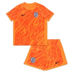 Kids EK 2024 Engeland Keeper Thuis tenue Voetbalshirts Korte Mouw (+ Korte broeken)