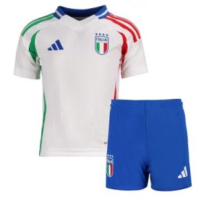 Kids EK 2024 Italië Uit tenue Voetbalshirts Korte Mouw (+ Korte broeken)