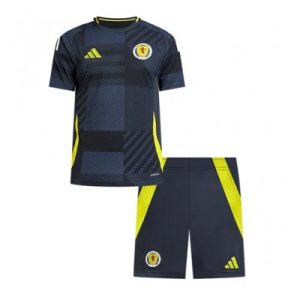 Kids EK 2024 Schotland Thuis tenue Voetbalshirts Korte Mouw (+ Korte broeken)