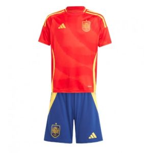 Kids EK 2024 Spanje Thuis tenue Voetbalshirts Korte Mouw (+ Korte broeken)