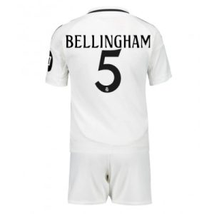 Kids Real Madrid Thuis tenue 2024/25 Jude Bellingham #5 Voetbalshirts Korte Mouw (+ Korte broeken)