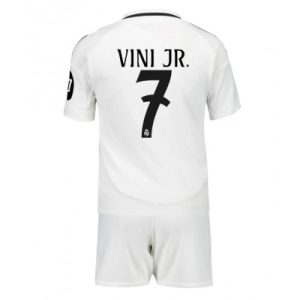 Kids Real Madrid Thuis tenue 2024/25 Vinicius Junior #7 Voetbalshirts Korte Mouw (+ Korte broeken)