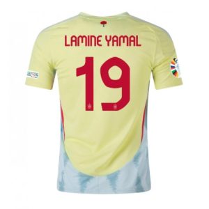 Goedkope EK 2024 Spanje Lamine Yamal #19 Uit tenue Mensen Korte Mouw Kopen