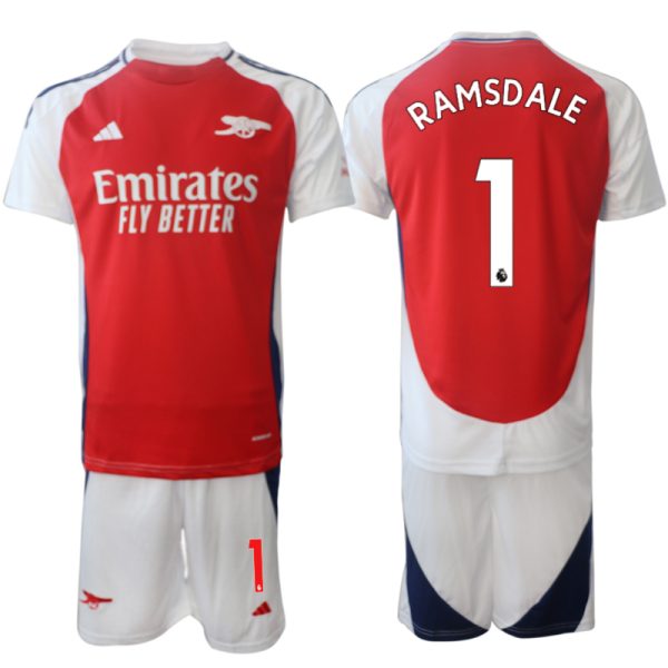 Goedkope 2024/25 Arsenal Thuis tenue Aaron Ramsdale #1 Korte Mouw (+ Korte broeken) Kopen