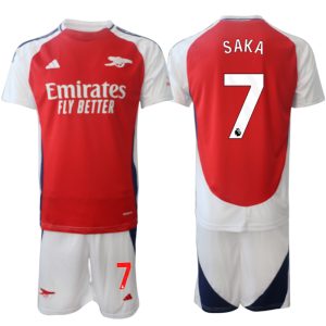 Goedkope 2024/25 Arsenal Thuis tenue Bukayo Saka #7 Korte Mouw (+ Korte broeken) Kopen