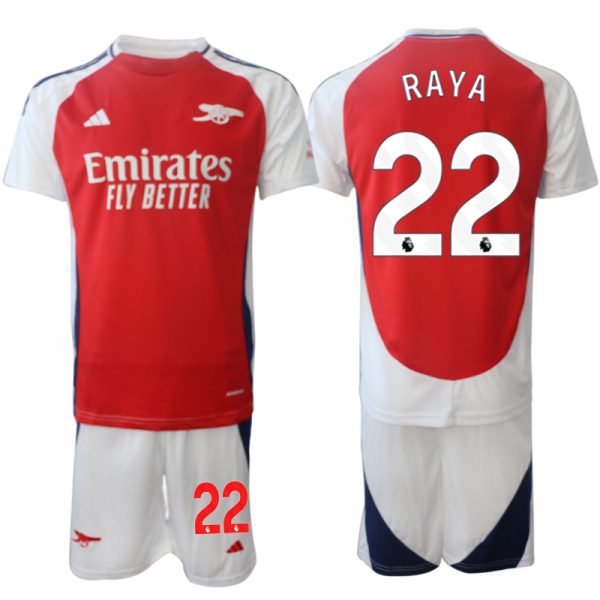 Goedkope 2024/25 Arsenal Thuis tenue David Raya #22 Korte Mouw (+ Korte broeken) Kopen