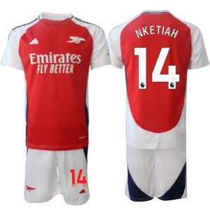 Goedkope 2024/25 Arsenal Thuis tenue Eddie Nketiah #14 Korte Mouw (+ Korte broeken) Kopen