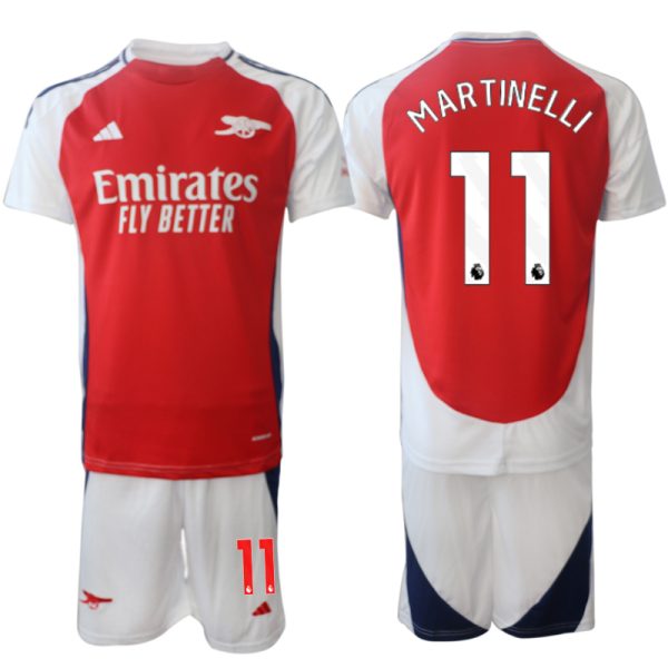 Goedkope 2024/25 Arsenal Thuis tenue Gabriel Martinelli #11 Korte Mouw (+ Korte broeken) Kopen