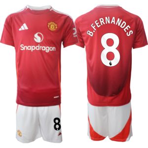 Goedkope Manchester United Thuis tenue 2024/25 Bruno Fernandes #8 Korte Mouw (+ Korte broeken) Kopen