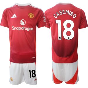 Goedkope Manchester United Thuis tenue 2024/25 Casemiro #18 Korte Mouw (+ Korte broeken) Kopen