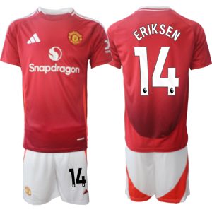 Goedkope Manchester United Thuis tenue 2024/25 Christian Eriksen #14 Korte Mouw (+ Korte broeken) Kopen