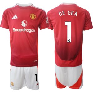 Goedkope Manchester United Thuis tenue 2024/25 David de Gea #1 Korte Mouw (+ Korte broeken) Kopen