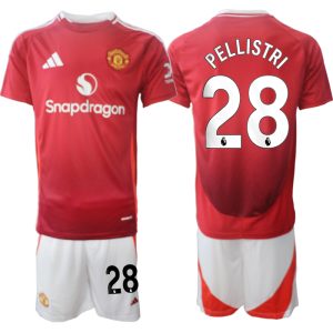 Goedkope Manchester United Thuis tenue 2024/25 Facundo Pellistri #28 Korte Mouw (+ Korte broeken) Kopen