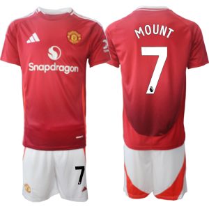 Goedkope Manchester United Thuis tenue 2024/25 Mason Mount #7 Korte Mouw (+ Korte broeken) Kopen