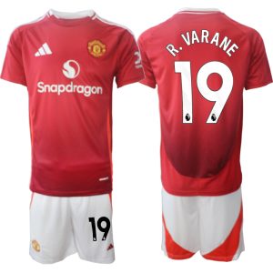 Goedkope Manchester United Thuis tenue 2024/25 Raphael Varane #19 Korte Mouw (+ Korte broeken) Kopen