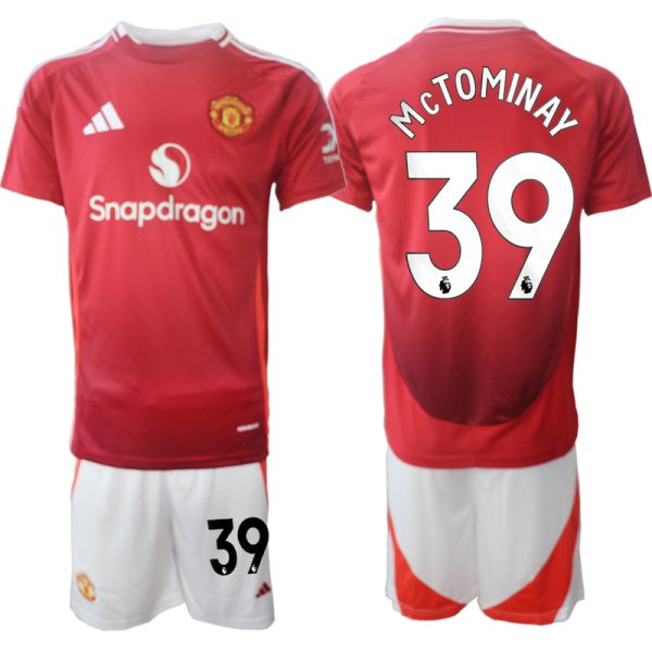 Goedkope Manchester United Thuis tenue 2024/25 Scott McTominay #39 Korte Mouw (+ Korte broeken) Kopen