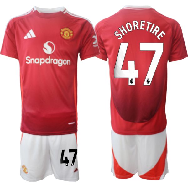 Goedkope Manchester United Thuis tenue 2024/25 Shola Shoretire #47 Korte Mouw (+ Korte broeken) Kopen