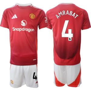 Goedkope Manchester United Thuis tenue 2024/25 Sofyan Amrabat #4 Korte Mouw (+ Korte broeken) Kopen