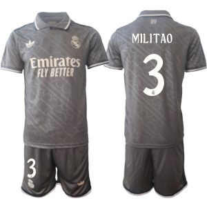 Goedkope Real Madrid Derde tenue 2024/25 Eder Militao #3 Korte Mouw (+ Korte broeken) Kopen