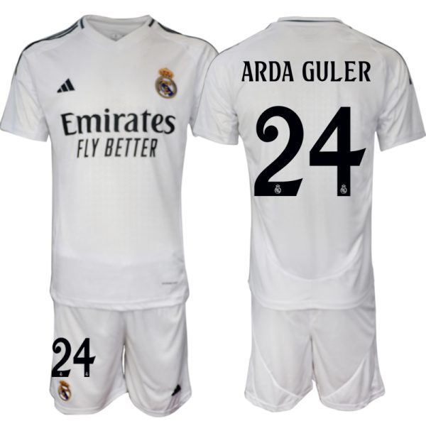 Goedkope Real Madrid Thuis tenue 2024/25 Arda Guler #24 Korte Mouw (+ Korte broeken) Kopen