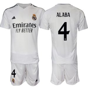 Goedkope Real Madrid Thuis tenue 2024/25 David Alaba #4 Korte Mouw (+ Korte broeken) Kopen