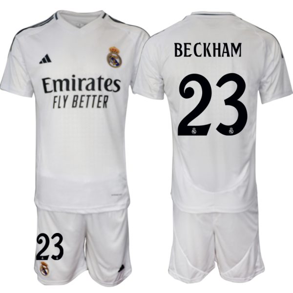 Goedkope Real Madrid Thuis tenue 2024/25 David Beckham #23 Korte Mouw (+ Korte broeken) Kopen