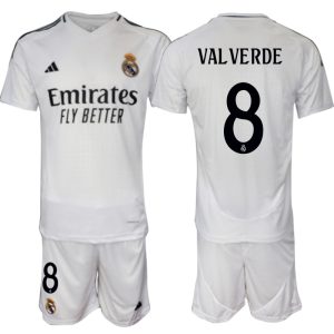 Goedkope Real Madrid Thuis tenue 2024/25 Federico Valverde #8 Korte Mouw (+ Korte broeken) Kopen